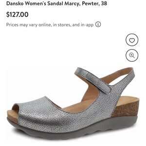 Dansko Womens Sandal Marcy, Pewter, 38